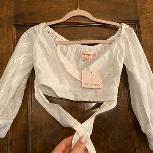 Off shoulder crop top